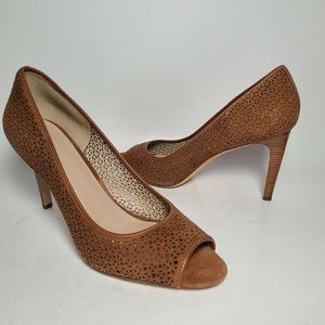 Tory Burch women pumps heels Elinor Laser-Cut peep sz 11 new